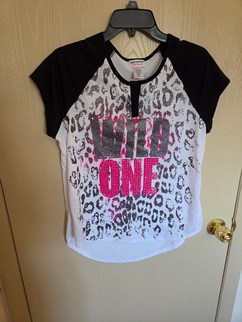 Appropriate Behavior Wild One Glitter Mcbling Y2k Style Top Womens Size XL
